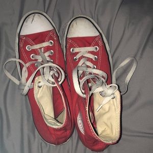 Red high top converse